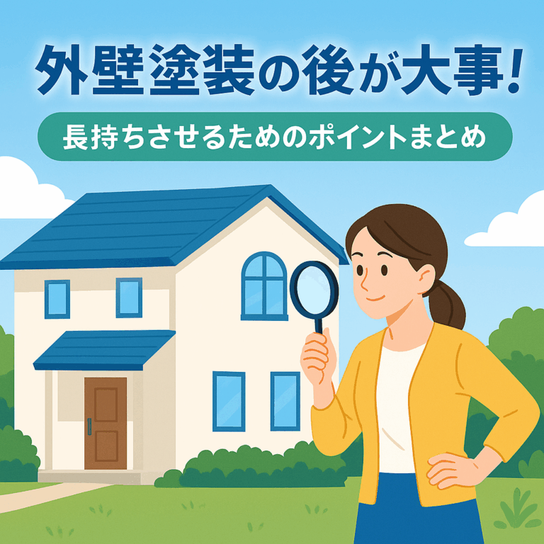 投稿についてもっと詳しく 外壁塗装が終わったら要チェック！長持ちさせるためのポイントとは？